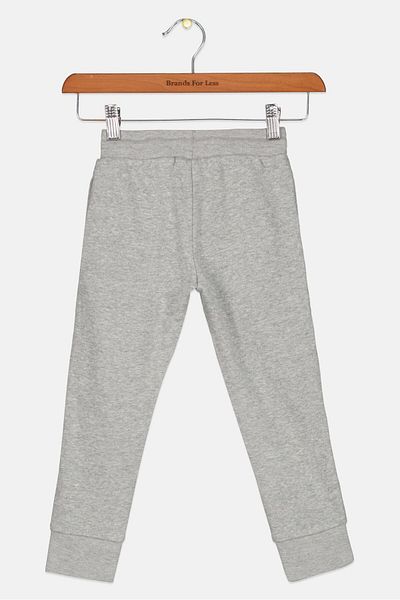 converse Toddlers Girl Drawstring Brand Logo Jogger Pant, Heather Grey