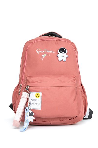 Necati Çanta Pink Astronaut Themed, Key and Multifunctional Backpack