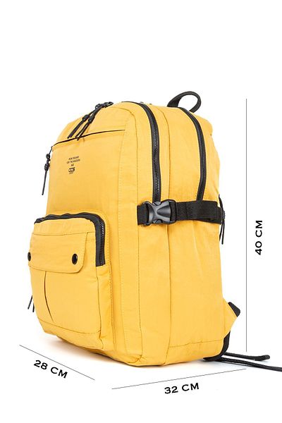 Necati Çanta Yellow Backpack - Multi-Compartment, Lined and Waterproof