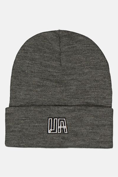 UNFAIR ATHLETICS Men Brand Logo Beanie, Grey