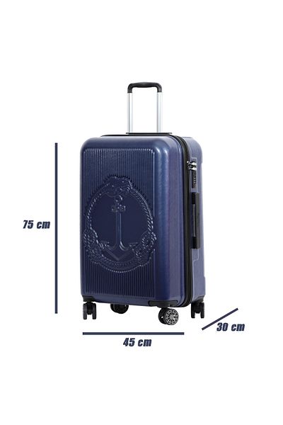 Biggdesign Ocean Navy Blue Large Size 28" Suitcase