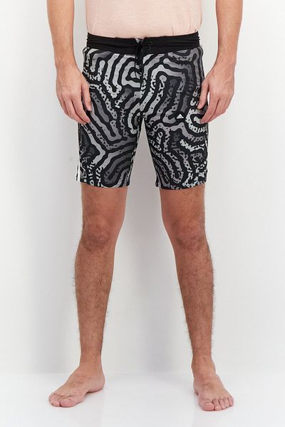 adidas Men Allover Print Board Short Swimwear, Black Combo