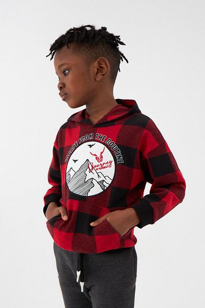 Nebbati Bg Store Boy Gemustertes Sweatshirt 22fw0nb3414