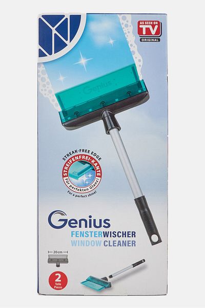 GENIUS 2 Pieces Window Squeegee, Black