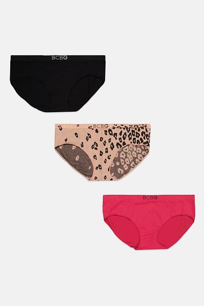 Bcbgeneration Women 3 Pack Ribbed Seamless Hipster Panties, Peach