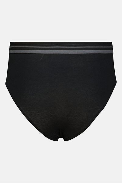 GAS Men 2 Pieces Brand Logo Pull On Brief, Black