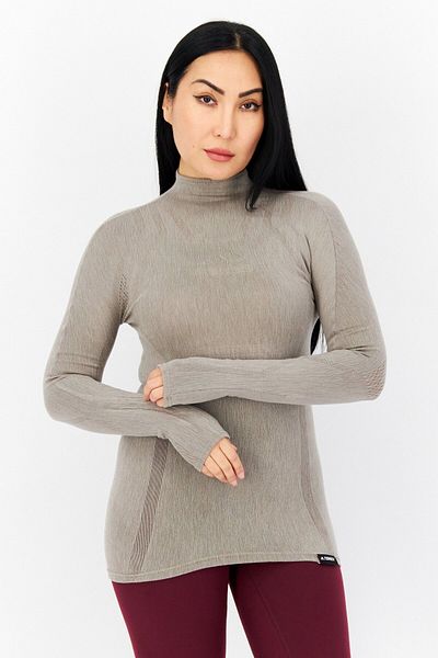 adidas Women Sportswear Fit Long Sleeveles Base Layer Top, Grey