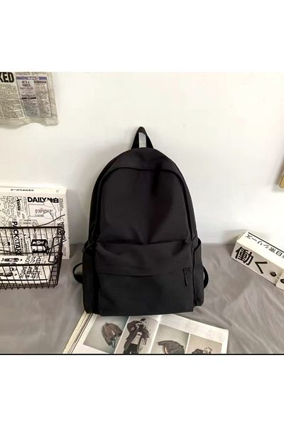 Karakedi Black Basic 2 Compartment Backpack