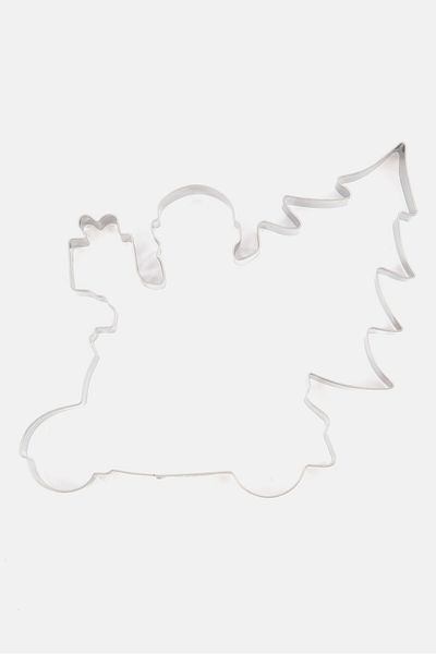 FACKELMANN Tasty Cookie Cutter Driving Santa, Silver