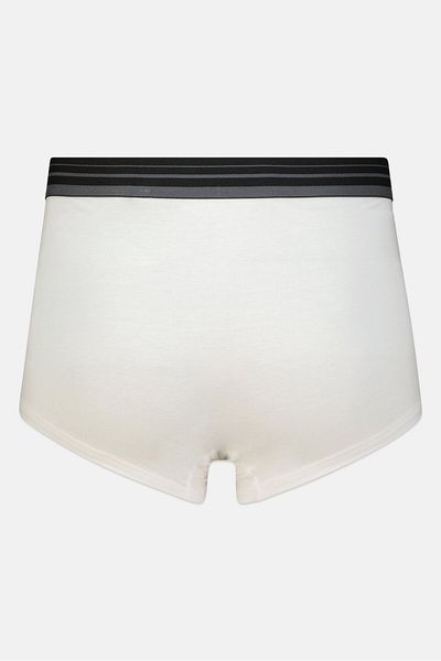 GAS Men 2 Pieces Brand Logo Pull On Brief, White