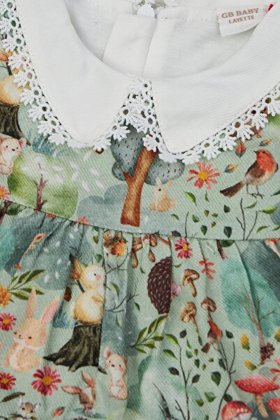 Layette Bg Store Baby Girl Patterned Dress 22Fw0Lt7901