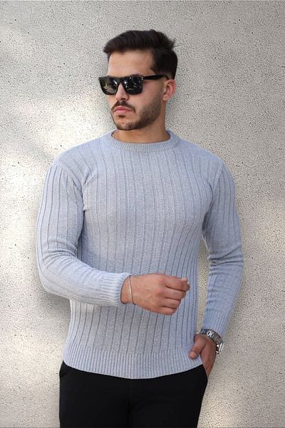 BİRBEYSTORE Men's Slimfit Knitwear Sweater
