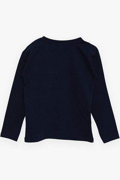 Breeze Tricou cu mânecă lungă pentru băiat, cu fermoar pentru buzunar, 5-10 ani, bleumarin