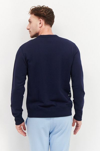 converse Men Sportswear Fit Long Sleeves Outdoor Sweatshirt, Navy Blue