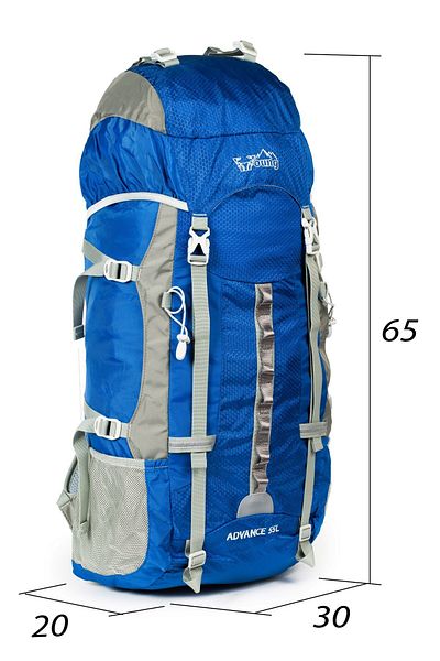 Necati Çanta Σακίδιο πλάτης 55 λίτρων Blue Professional Mountaineer