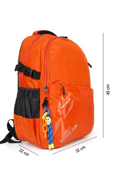Necati Çanta 15.6 Inch Laptop Compatible - Waterproof Orange School Bag