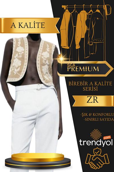 SCA Vest with Ethnic Pattern