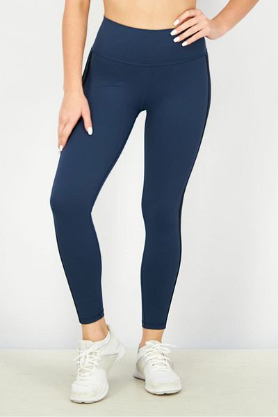 adidas Women 3 Stripes Pull On Tights, Navy