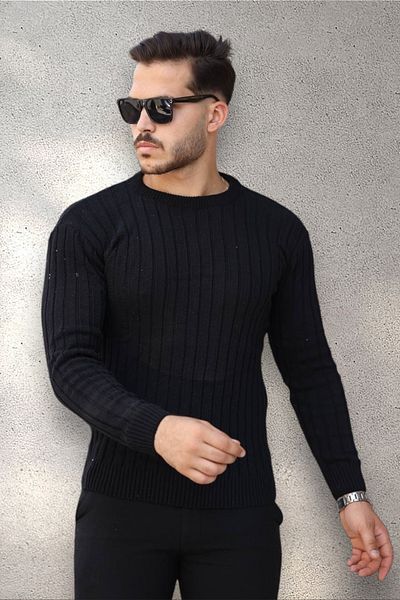 BİRBEYSTORE Ανδρικό πλεκτό πουλόβερ Slimfit