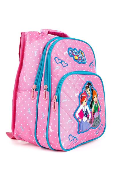 Necati Çanta Perina Club Фігурний рюкзак для початкової школи та сумка для ланчу світло-рожевого кольору