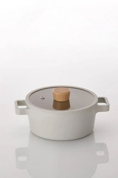 NEOFLAM Fika Aluminum Cast Pot with Glass Lid 18cm D-neof18c