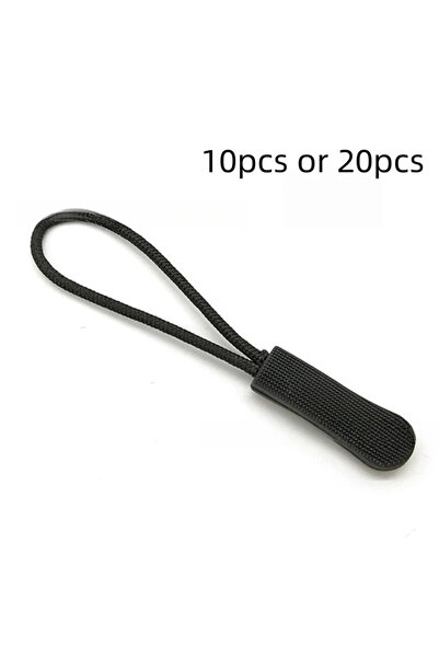 Choice12 10pcs Black 10/20pcs Zipper Pull Puller End Fit Rope Tag Replacement...