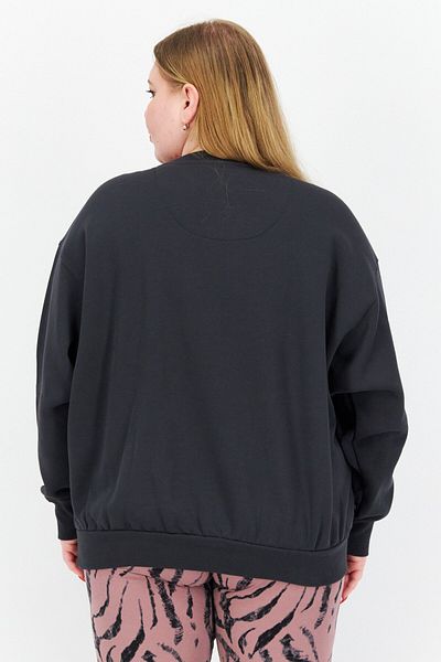 adidas Women Plus Size Long Sleeve Outdoor Sweatshirts, Dark Grey