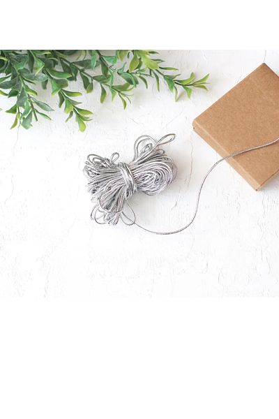 Partifabrik Silver Color Gift Packing Lanyard 5 Meters