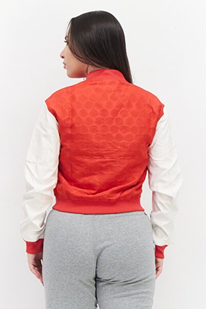 Converse Women Sportswear Fit Long Sleeves Walking Jacket, Red