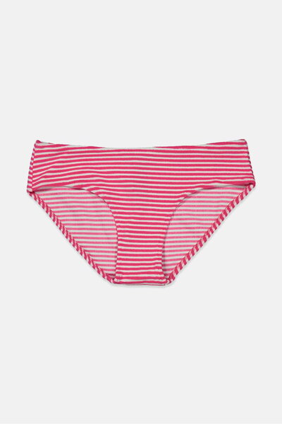 VILEBREQUIN الجزء السفلي من بيكيني مخطط للنساء، وردي صادم