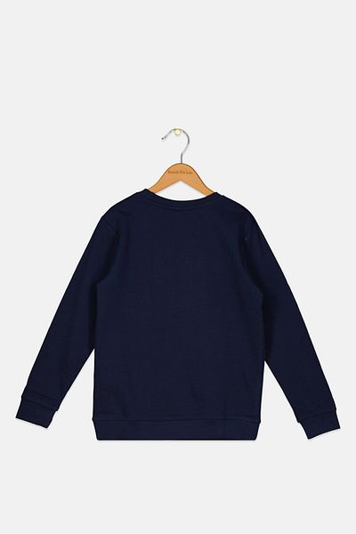 NAUTICA COMPETITION Kid Boy Crew Neck Brand Logo Sweatshirt, Navy