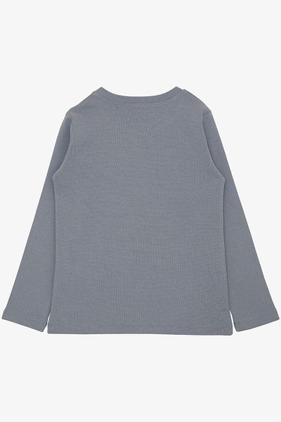 Breeze Tricou pentru băieți - mânecă lungă, 9-14 ani, albastru gheață