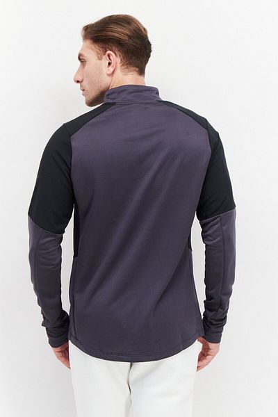 umbra Men Sportswear Fit Long Sleeve Brand Logo Training Sweatshirts, Black Combo