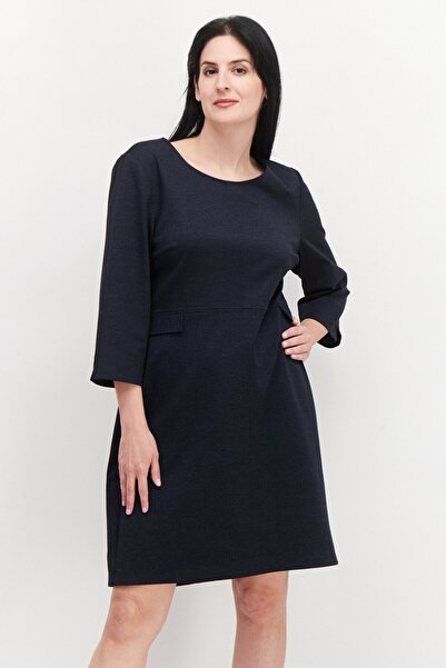 ZERO فستان شامبراي متوسط الطول للنساء، أزرق داكن