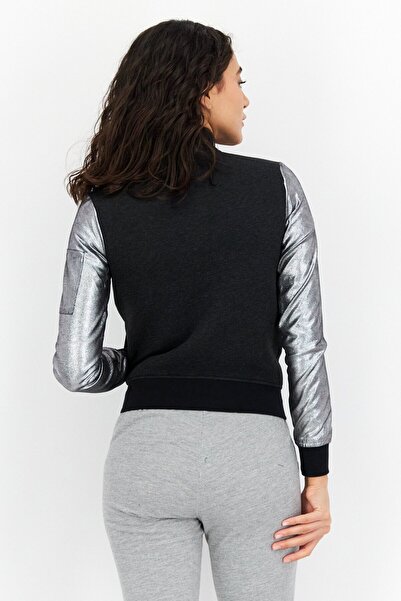 Converse Women Sportswear Fit Training Bomber Jacket, Black