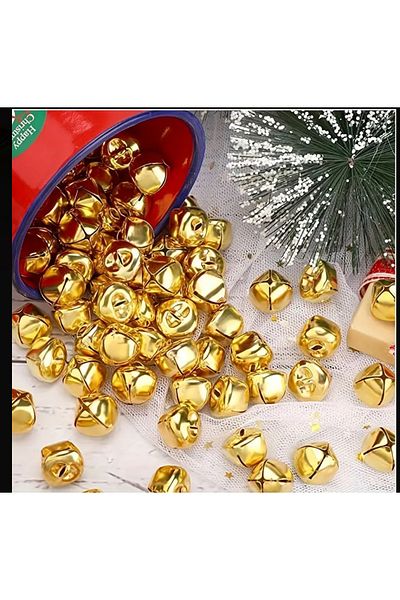 Partifabrik Mini Christmas Bell - 3 cm Round 20Pcs