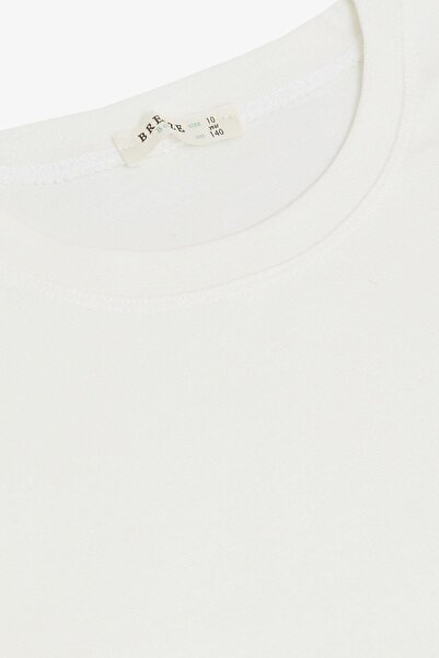 Breeze Μπλουζάκι για αγόρι 9-14 ετών - Μακρυμάνικο, Basic Ecru