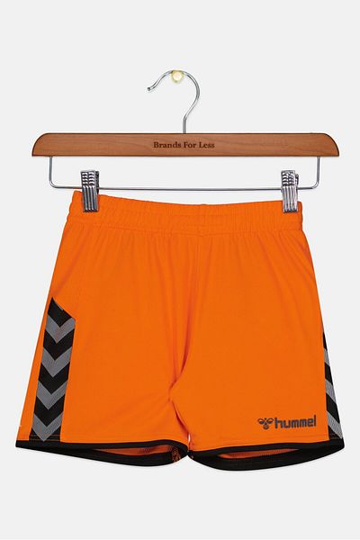 hummel Kids Boy Sportswear Fit Brand Logo Shorts, Orange