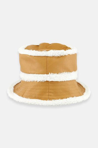 Svnx Women Textured Bucket Hat, Tan