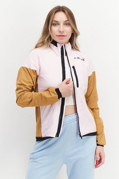 adidas Women Sportwear Fit Brand Logo Long Sleeve Training Jacket, Pink