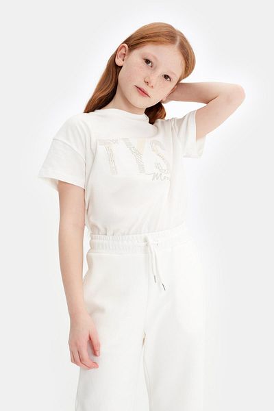 Tyess Bg Store Girls' Ecru Sweatpants 23Ss0Tj4214