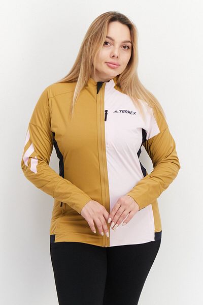 adidas Women Sportswear Fit Long Sleeve Training Jacket, Brown Combo