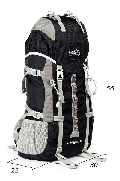 Necati Çanta 35 Liter Black Professional Mountaineer Backpack