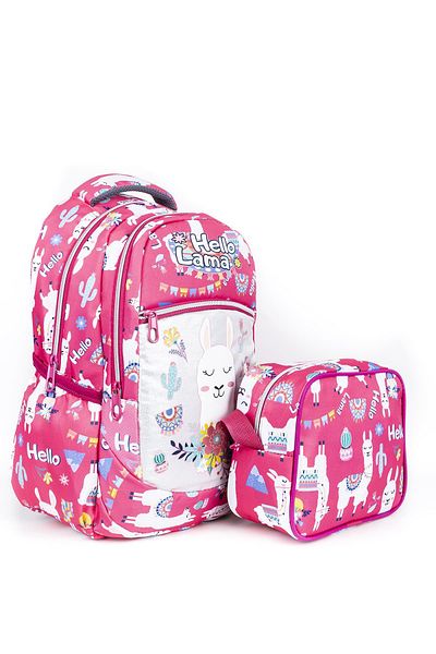 Necati Çanta Primary School Bag with Lunch Box Red
