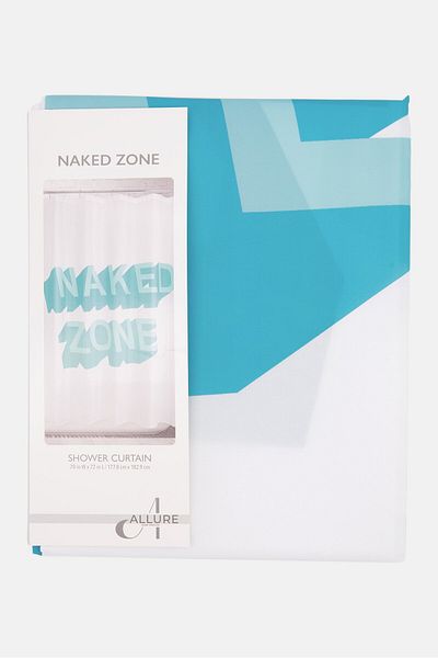ALLURE Naked Zone Shower Curtain, White Combo