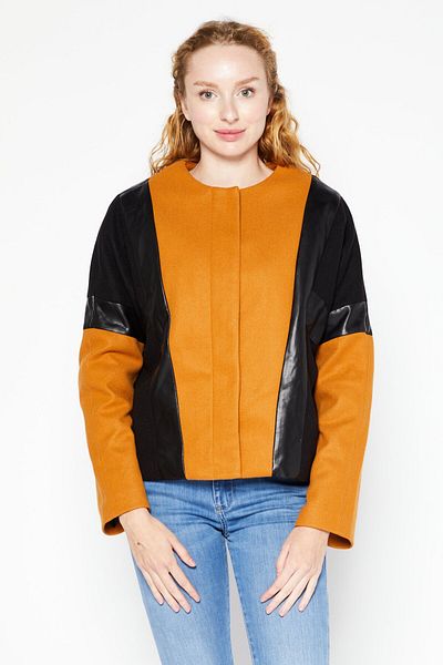 Dkny Women Colorblock Softshell Jacket, Brown
