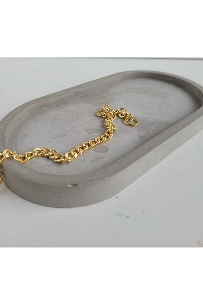 KARRA Concrete Oval Tray Presentation Tray Decorative Plate