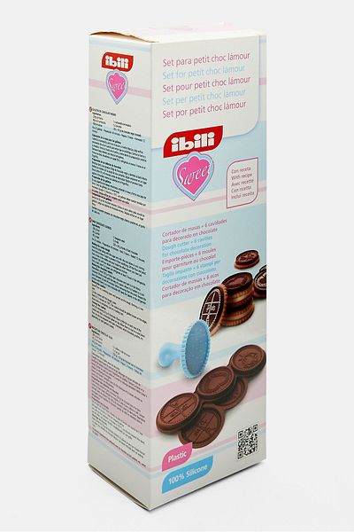 iBiLi Petit Choc Lamour Cookie Cutters Kit And 6 Molds Set, Blue