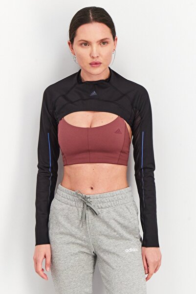 adidas ملابس رياضية نسائية تناسب الأكمام الطويلة 45 ثانية بوليرو، أسود