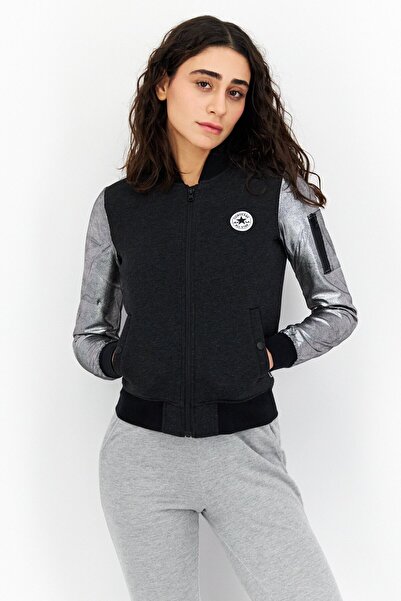 Converse Women Sportswear Fit Training Bomber Jacket, Black